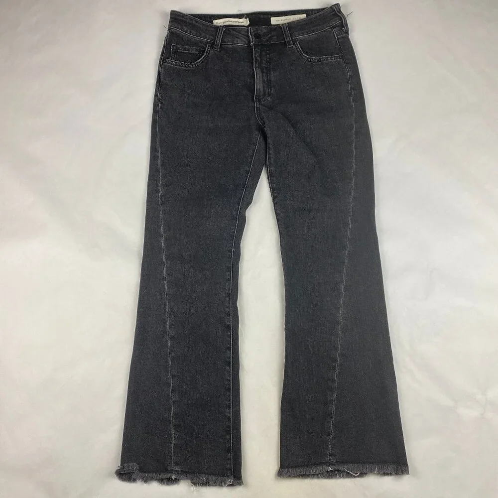 Pilcro Anthropologie High-Rise Flare Jeans Women's Size 27 Black - Picture 1 of 14
